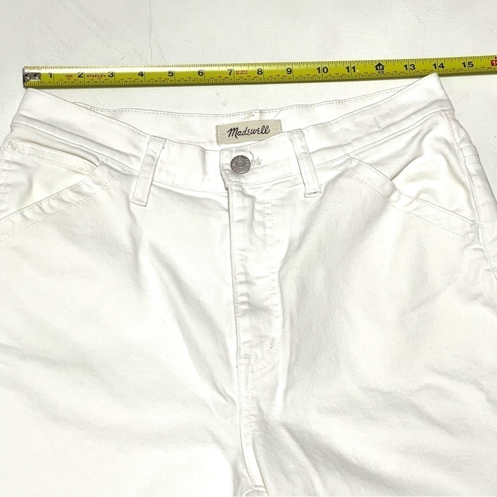 Madewell Woman White Wide Legs Crops Jeans Size 29 - Picture 8 of 14